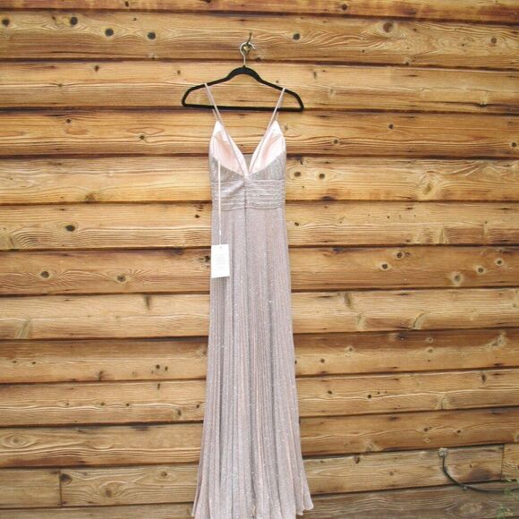 Mac Duggal 30725 Womens SHIMMER PLEATED V NECK GOWN Oscars - Picture 13 of 16